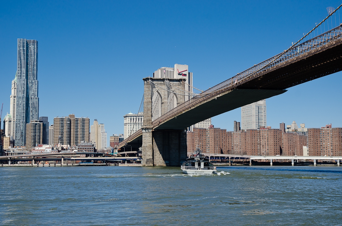 New York, Brooklyn bridge, Manhattan view